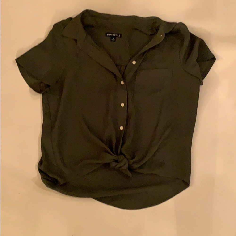 Olive short sleeve shirt